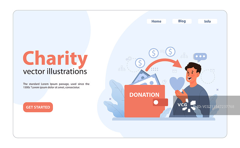 慈善和慈善基金会网页横幅图片素材