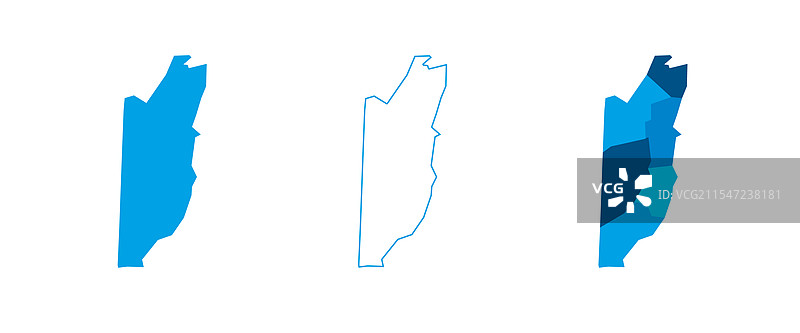 伯利兹行政区划政治地图图片素材