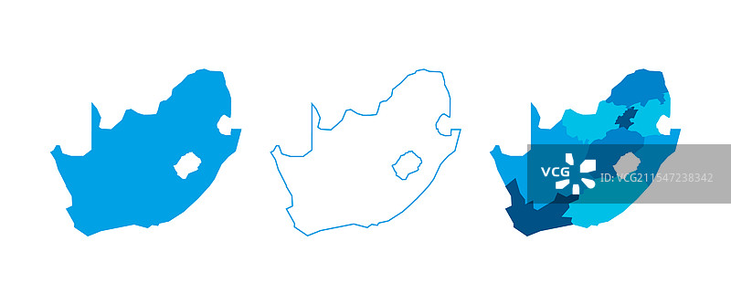 南非行政区划政治地图图片素材