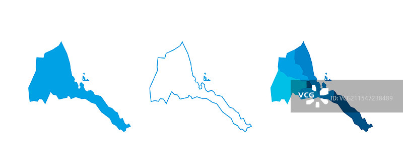 厄立特里亚行政区划政治地图图片素材