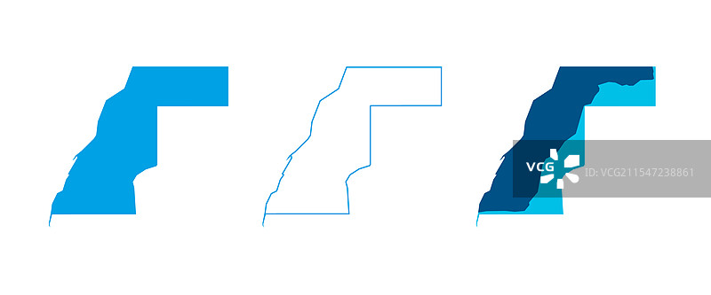 摩洛哥划分的西撒哈拉土地地图图片素材