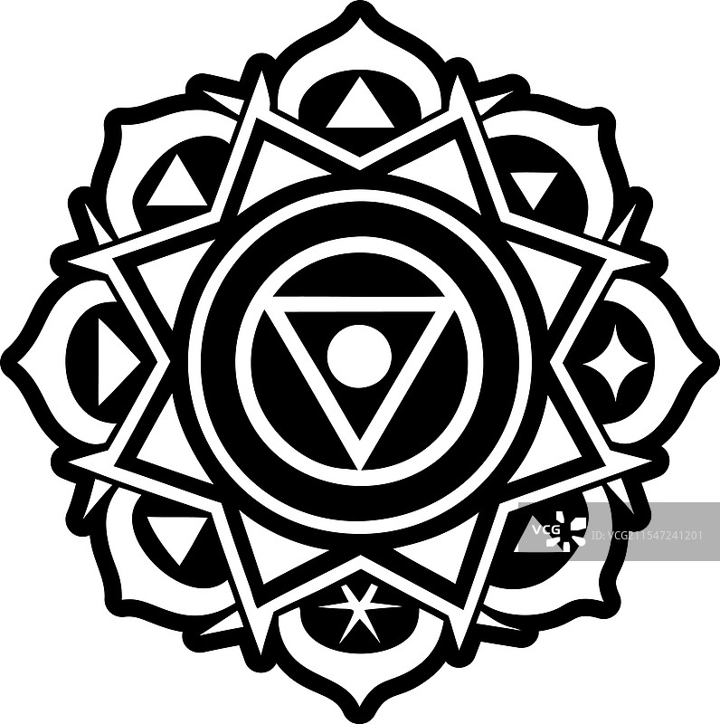 手部查克拉图标（填充风格）图片素材