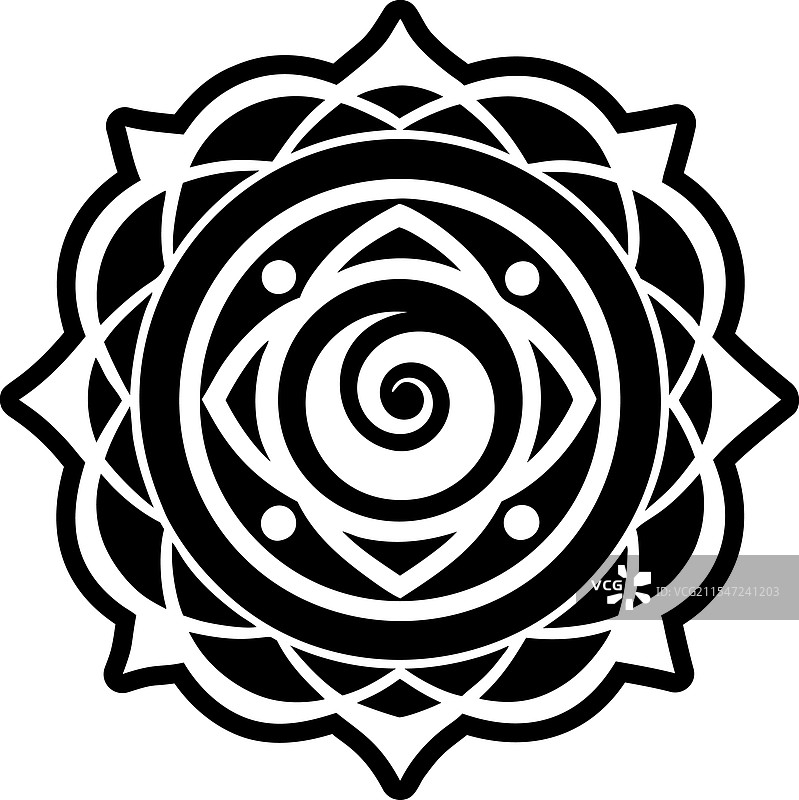 手部查克拉图标（填充风格）图片素材