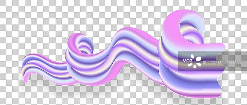紫色泡泡糖或奶油糖抽象波浪3D图片素材