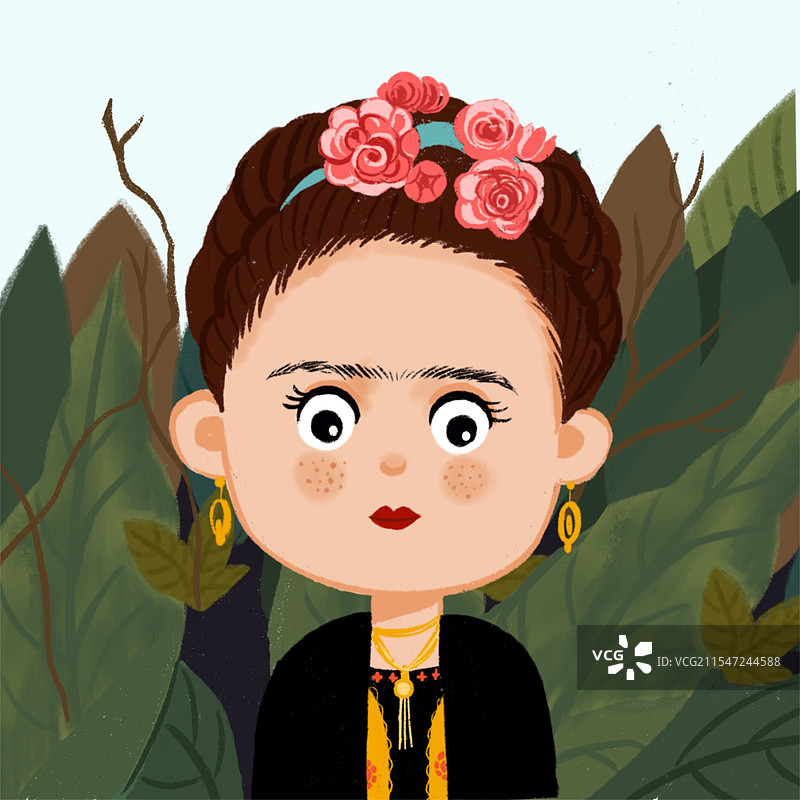 Q版扁平风人物头像图片素材