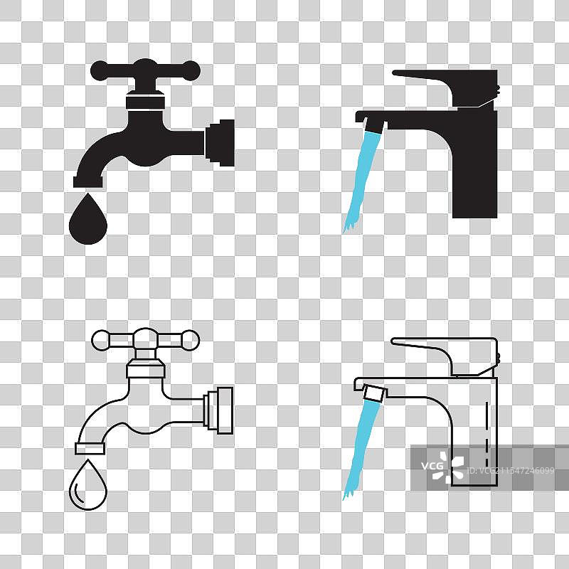 水龙头标志设计图片素材