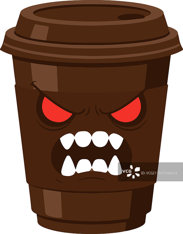 可爱搞笑的卡通纸杯咖啡图标图片素材