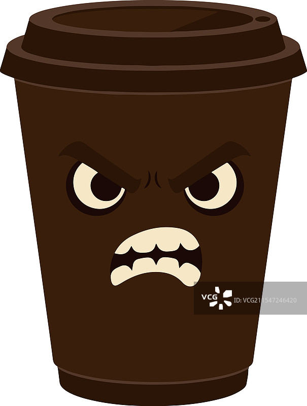 可爱搞笑的卡通纸杯咖啡图标图片素材