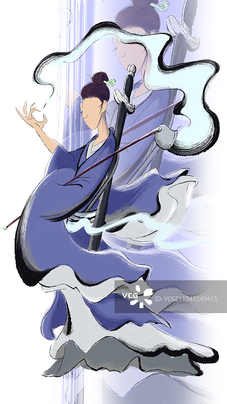 水墨武侠——小道图片素材