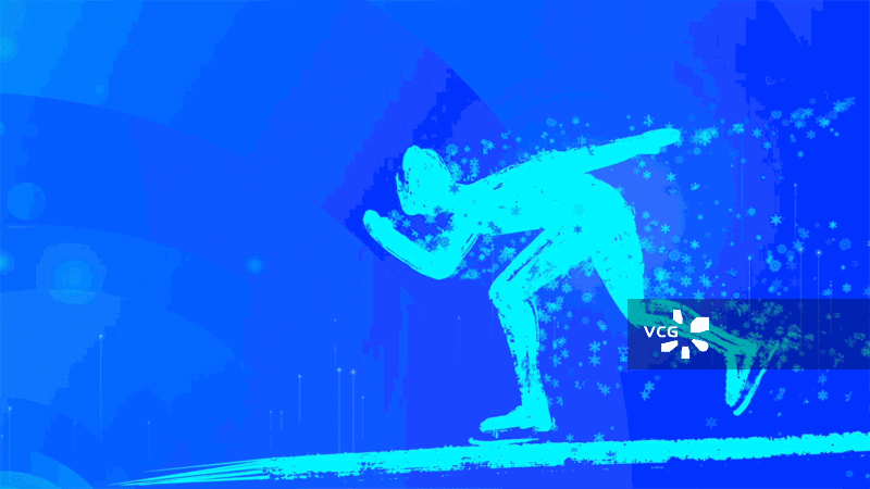 哈尔滨冬季运动会体育项目抽象插画动画图片素材