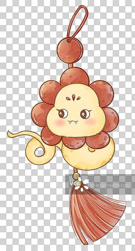 小金蛇挂饰图片素材