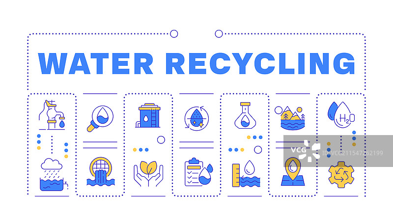 水循环概念，孤立在白色背景上图片素材