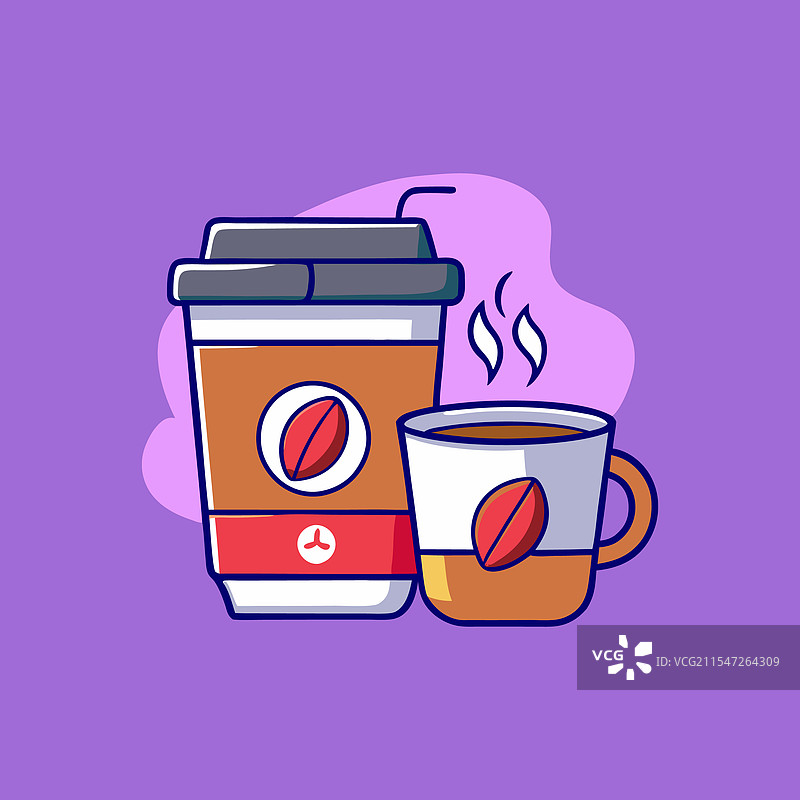 咖啡杯和外带杯设计图片素材