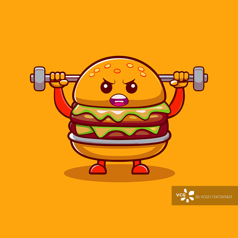 愤怒的汉堡举重健身训练图片素材