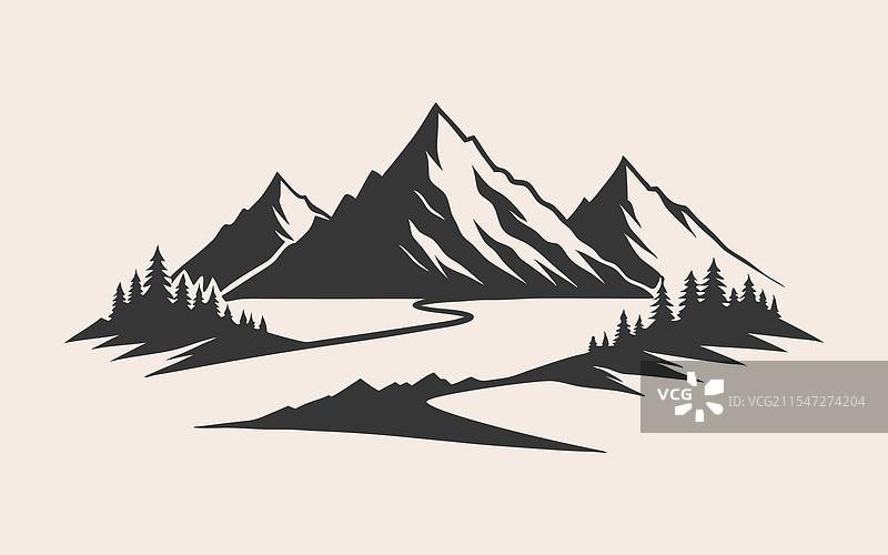 山脉图标 远足 旅行图片素材