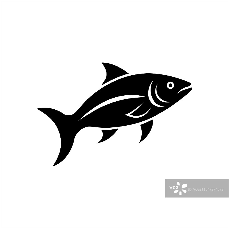 鲑鱼鱼轮廓图片素材
