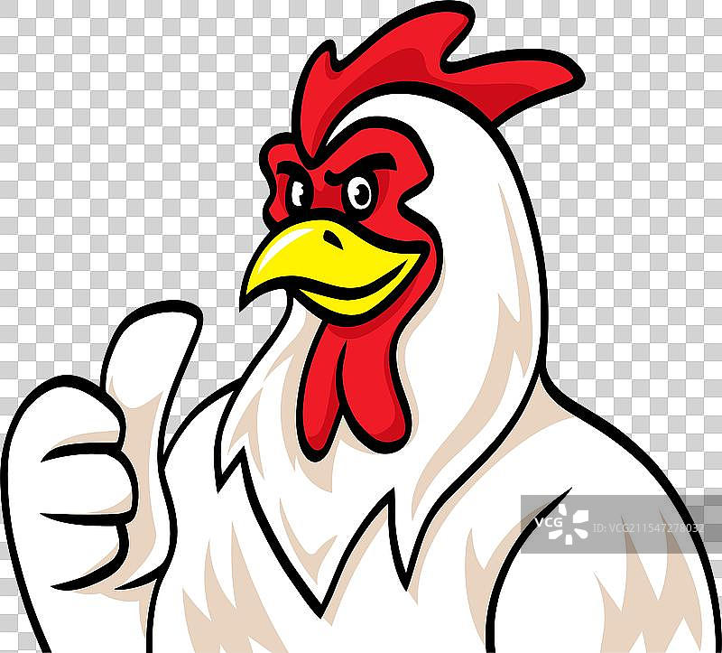 公鸡鸡thumb up吉祥物卡通图片素材