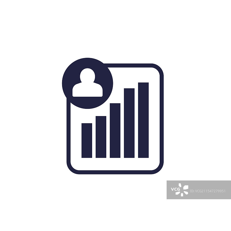 用户指标图标在白色背景上图片素材