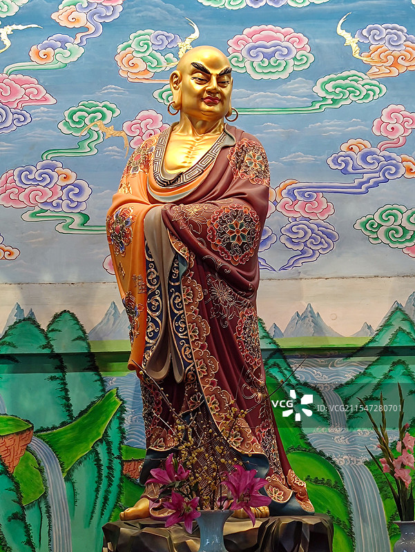 罗汉塑像图片素材