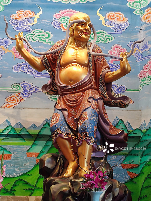 罗汉塑像图片素材