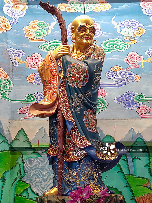 罗汉塑像图片素材