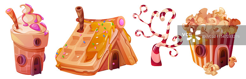 糖果乐园房屋套装图片素材