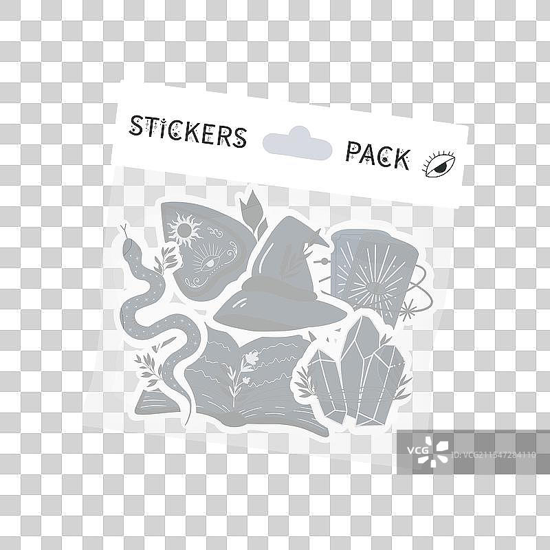 塑料包装中的贴纸包图片素材