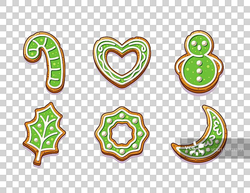 圣诞姜饼饼干装饰着图片素材