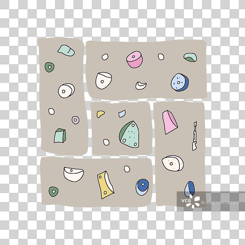 攀岩墙标志 手绘抱石公园图片素材