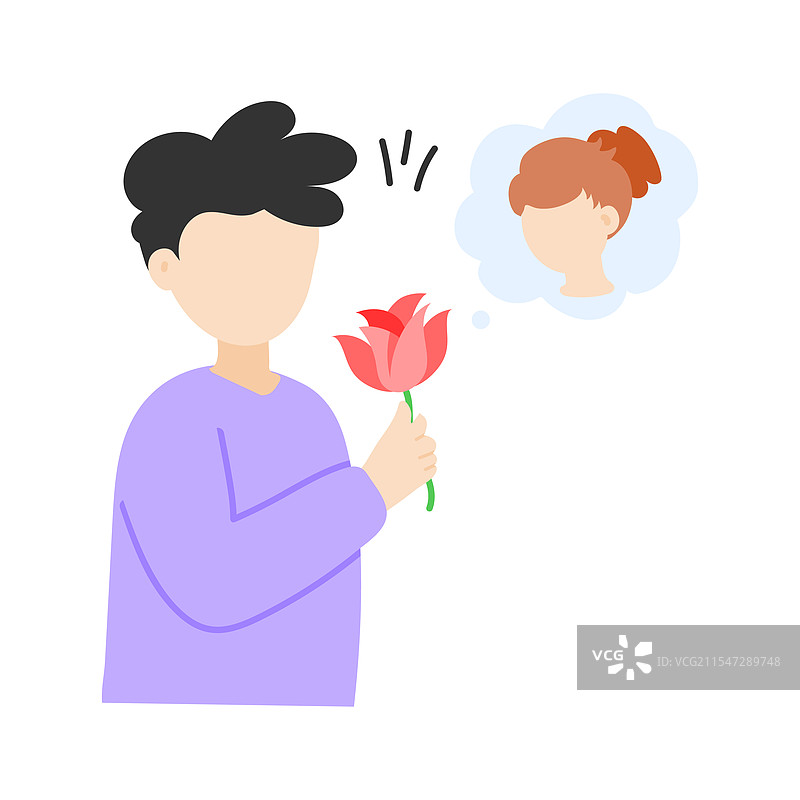 思考中的女友图片素材