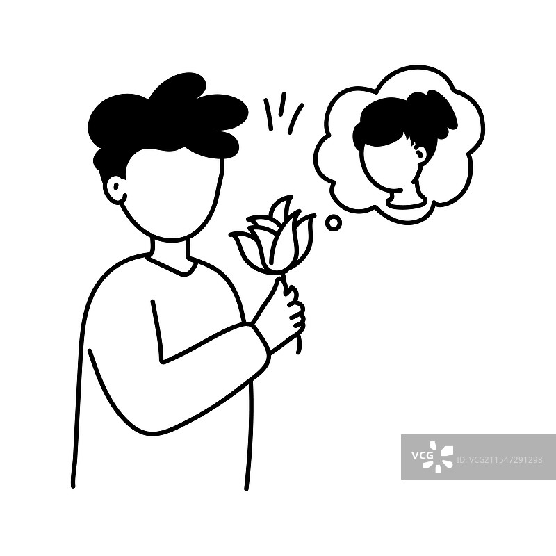 思考中的女友图片素材