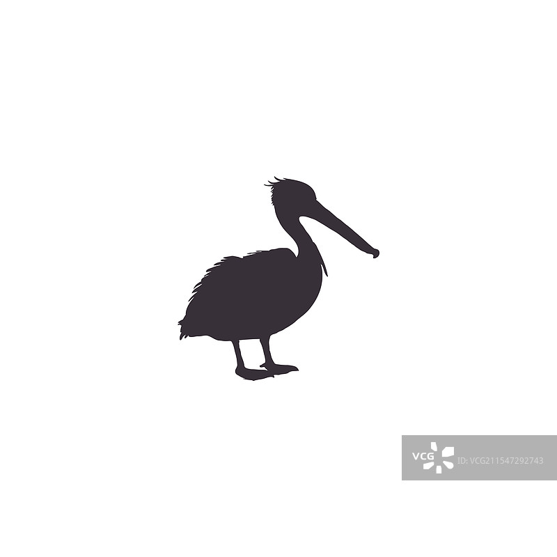 鹈鹕剪影图标 动物图标 黑色图标图片素材