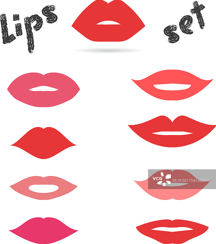 女性嘴唇集合图片素材