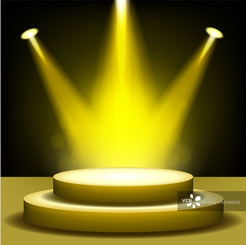 聚光灯照射在空荡荡的舞台上图片素材