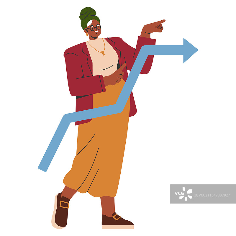 平面设计的女商人图片素材