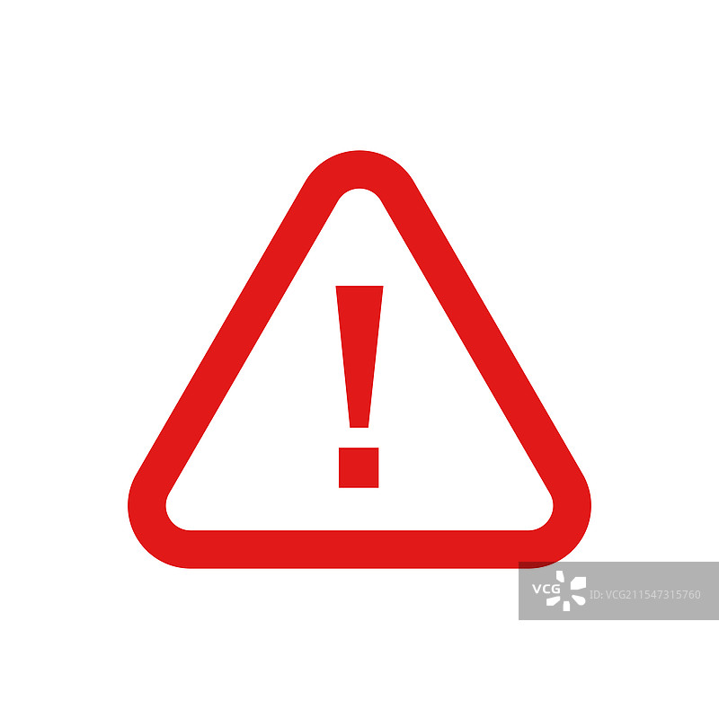 平面风格的感叹号图标注意标志图片素材