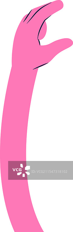 手绘的长伸展手图片素材