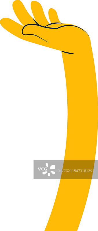 卡通人物的长手伸展图片素材