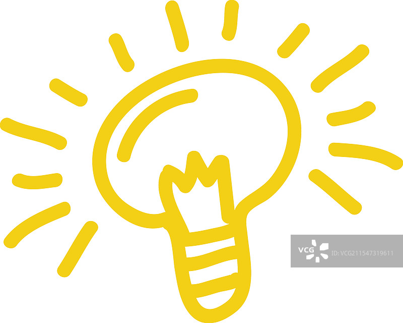 涂鸦风格的有线灯图片素材