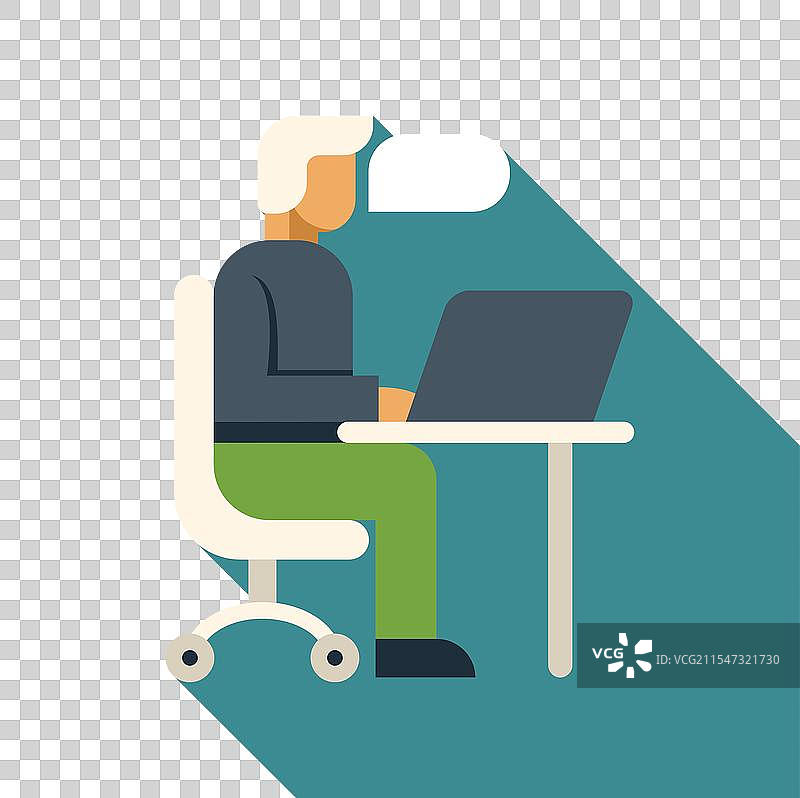 办公室工作人员在笔记本电脑上交谈和工作图片素材