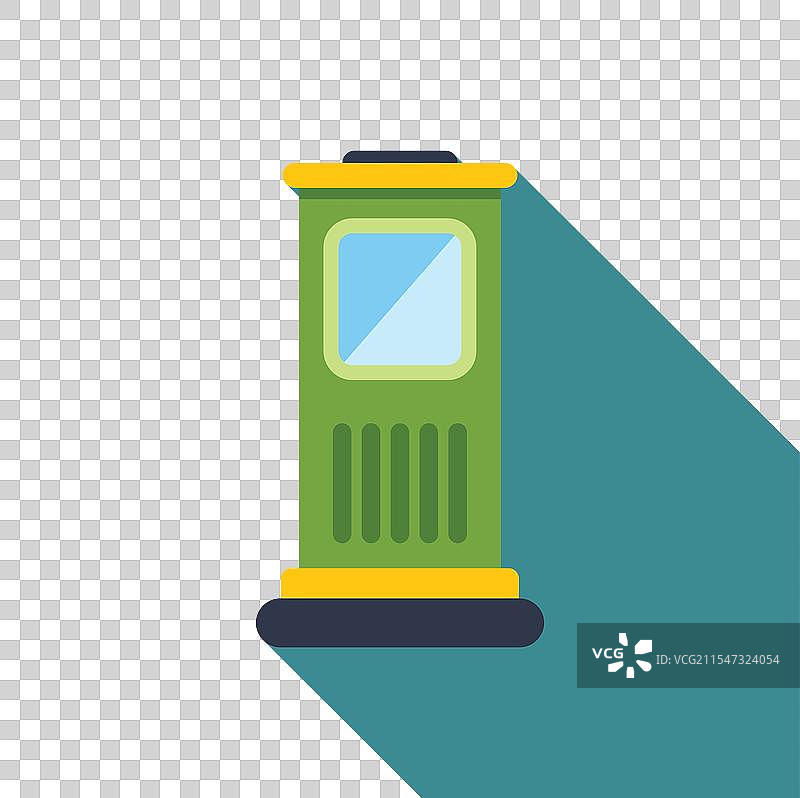 绿色停车计时器立在黑色底座上图片素材