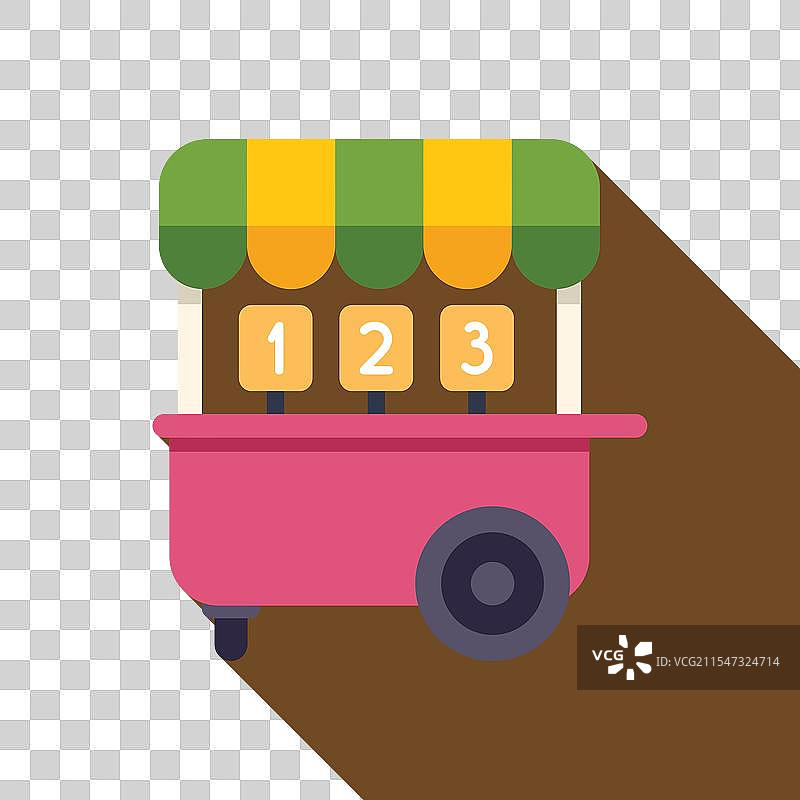 粉色街头小吃车提供三种选择图片素材