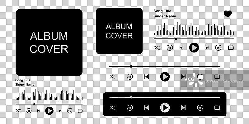 音乐播放器界面，带有专辑封面窗口图片素材