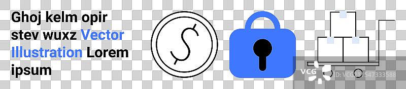 金融安全与物流货币符号图片素材