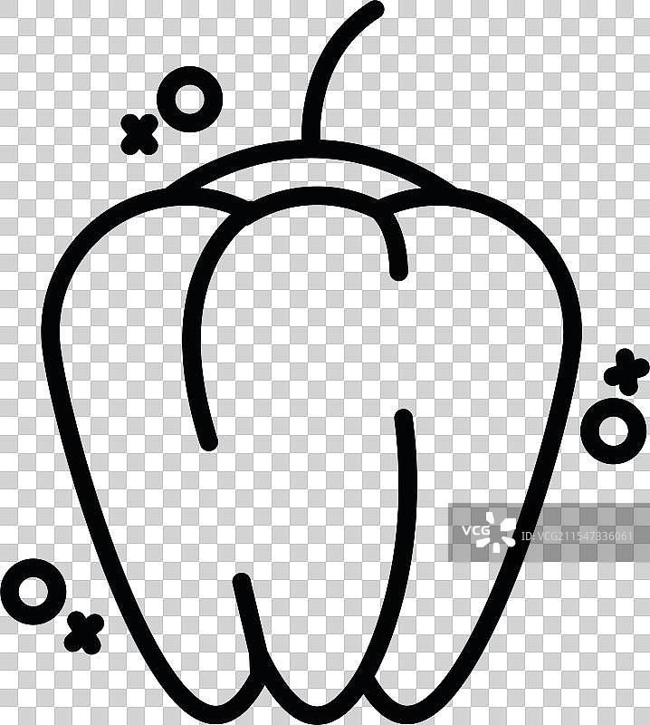 辣椒极简风格食品图标图片素材