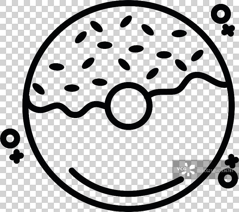 简约风格的甜甜圈食品图标图片素材