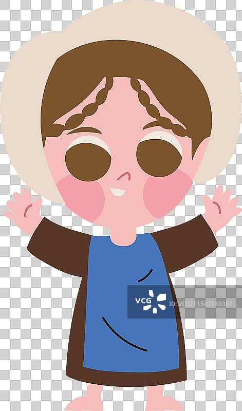 可爱的小阿米什女孩图片素材