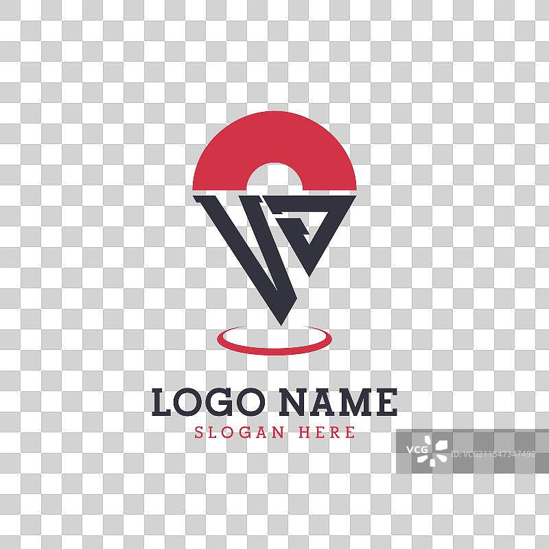 现代VJ定位图标设计 VJ精准定位标志图片素材