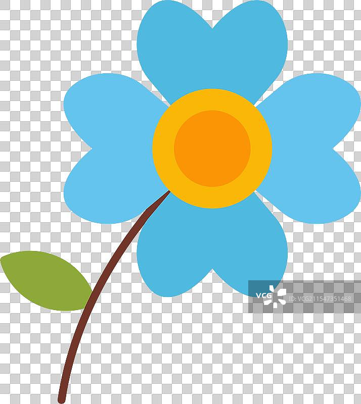 天竺葵扁平图标设计图片素材