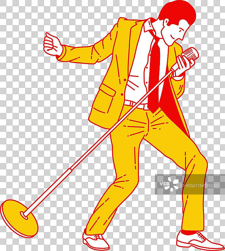 简单的卡通歌手 2图片素材